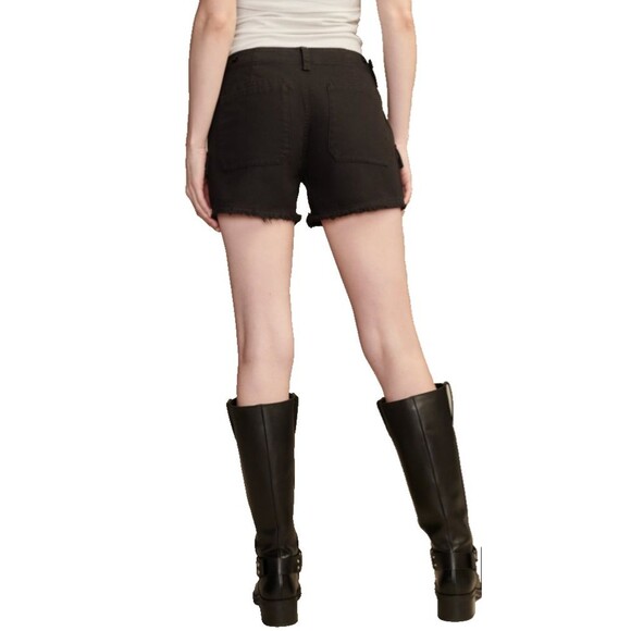 Lucky Brand Women's Raw Hem Utility Shorts size 28 NWT Cut-Off Black - Picture 4 of 13